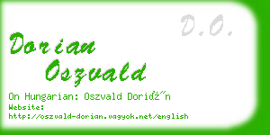 dorian oszvald business card
